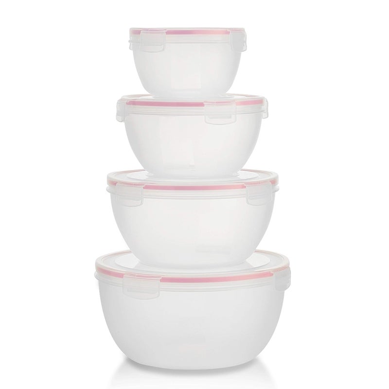 Komax Biokips Mixing Bowls with Lids Set â€“ Multi-Use, Stackable Airtight Food Storage Containers â€“ BPA-Free Salad Bowls with Lids â€“ Microwave & Dishwasher Safe Meal Prep Container Set of 4 - Image 3